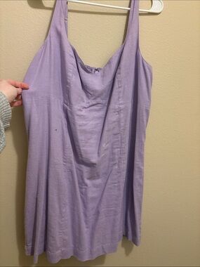 Purple Abercrombie linen mini dress